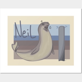 Neil the Seal vs. A Pole Posters and Art